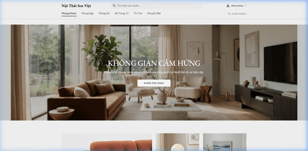 Dự Án Web Thiết Kế Nội Thất Sen Việt