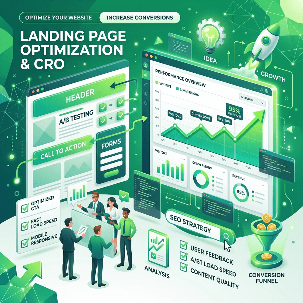 Minh họa Landing Page tối ưu chuyển đổi và hiệu suất
