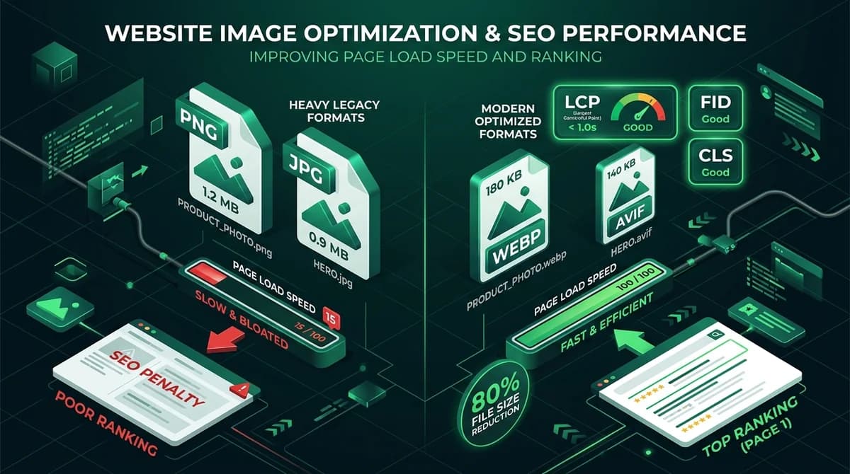 7+ Cách Tối Ưu Hình Ảnh Website Chuẩn SEO: Giảm 80% Dung Lượng, Đạt Core Web Vitals 2026