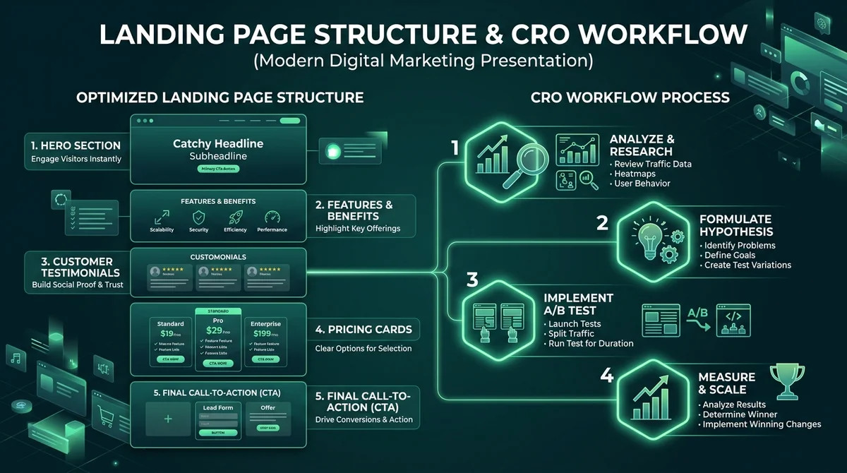 Cấu trúc website landing chuẩn CRO tối ưu chuyển đổi