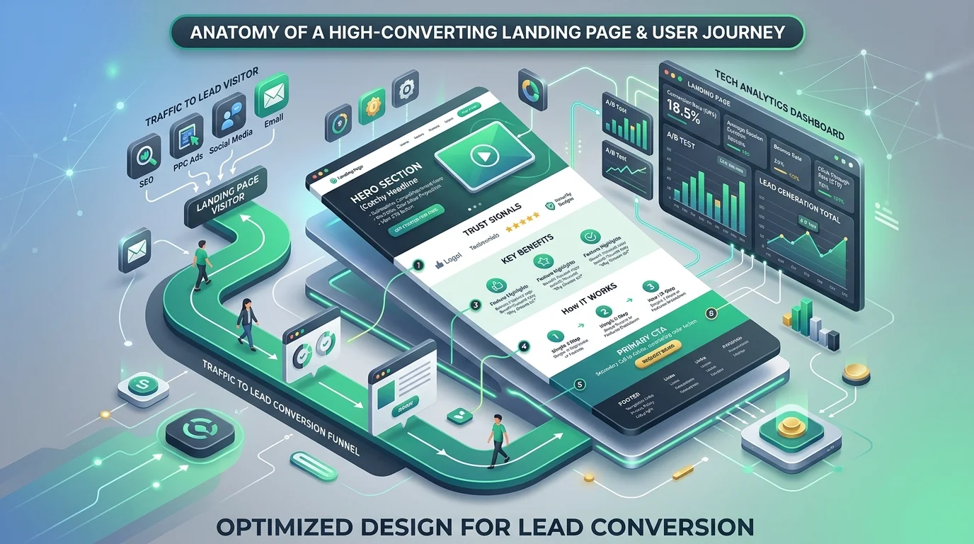 Cấu trúc thiết kế Website Landing Page chuẩn CRO tối ưu phễu chuyển đổi khách hàng