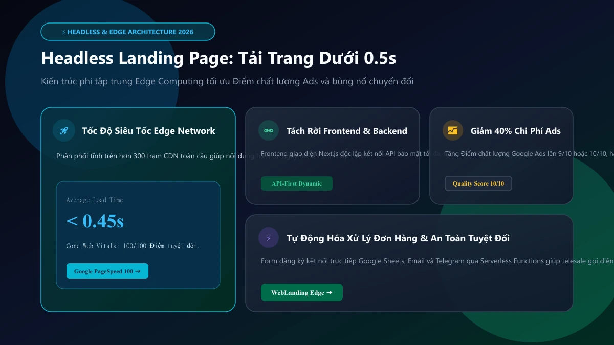 Headless Landing Page: Vũ Khí Tải Trang Dưới 0.5s Năm 2026