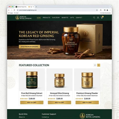 Mẫu Web Bán Nhân Sâm Thượng Hạng