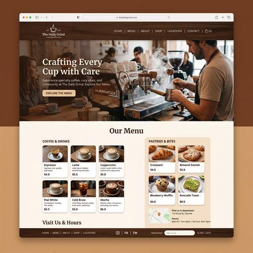 Mẫu Web Tiệm Cà Phê Acoustic Coffee